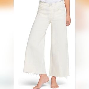 Current/Elliott The Dusty In Blackout Wide Leg Cropped Jean Size 26